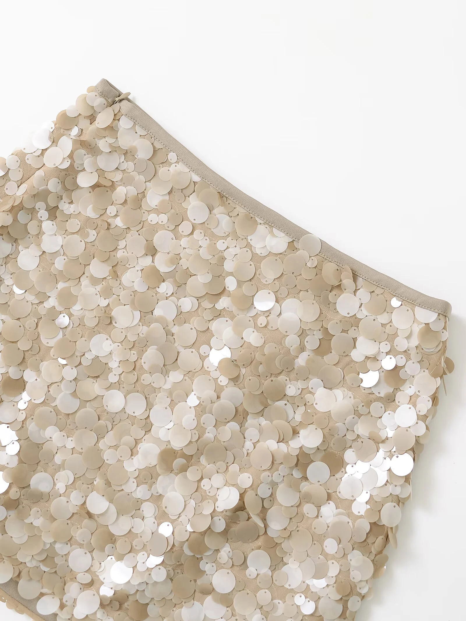 2025 Spring/Summer Women's French Design Short Style Bead embellished Sequin Fashion Style Punk Mini Skirt - Image 4