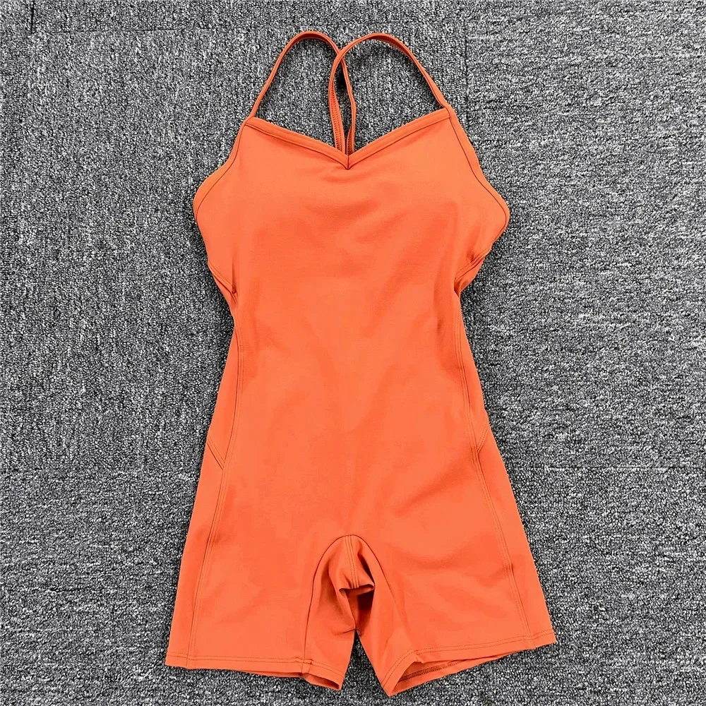 Women Athleisure Fitness Bodysuit 2025 Backless One Piece Yoga Jumpsuit Sports Gym Workout Clothes for Women Tights Active Wear - Image 29