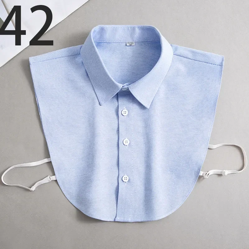Oxford Textile Cotton Fake Collar for Men Unisex Versatile Spring Summer Fashion Business Collar Inside Office Work Fake Shirt - Image 7
