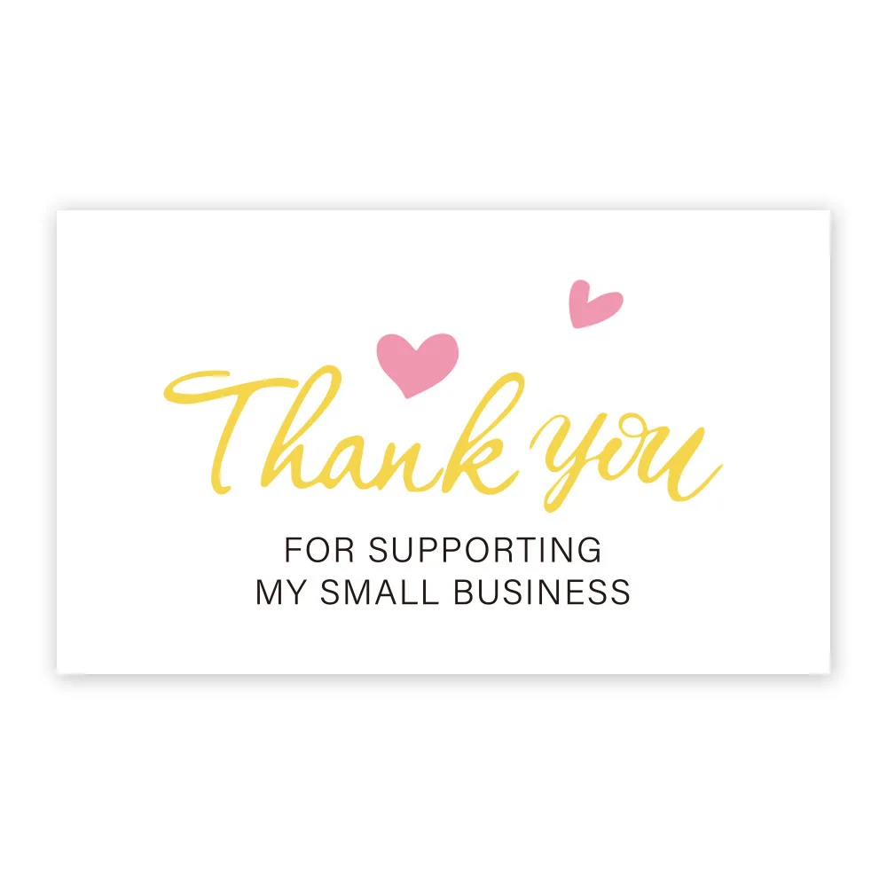 9.0x5.4cm Pink Black Foil Stamp Greeting Label Custom Thank You Cards For Small Bussiness Gift Box Decoration Packaging Supplies - Image 40