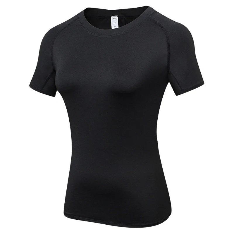 Women's Compression Shirt Short Sleeve Athletic Yoga Running T-Shirt Summer Gym Workout Quick Dry Stretchy Tees Tops Baselayer - Image 11
