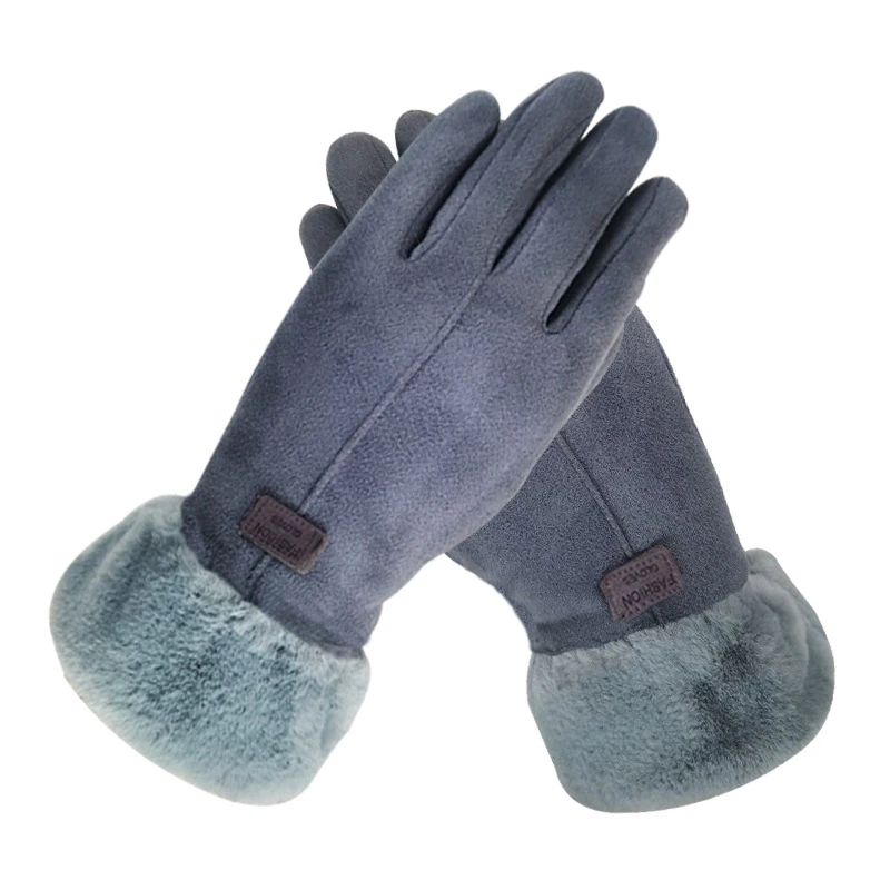 New Fashion Gloves Autumn Winter Cute Furry Warm Mitts Full Finger Mittens Women Outdoor Sport Female Gloves Screen - Image 10