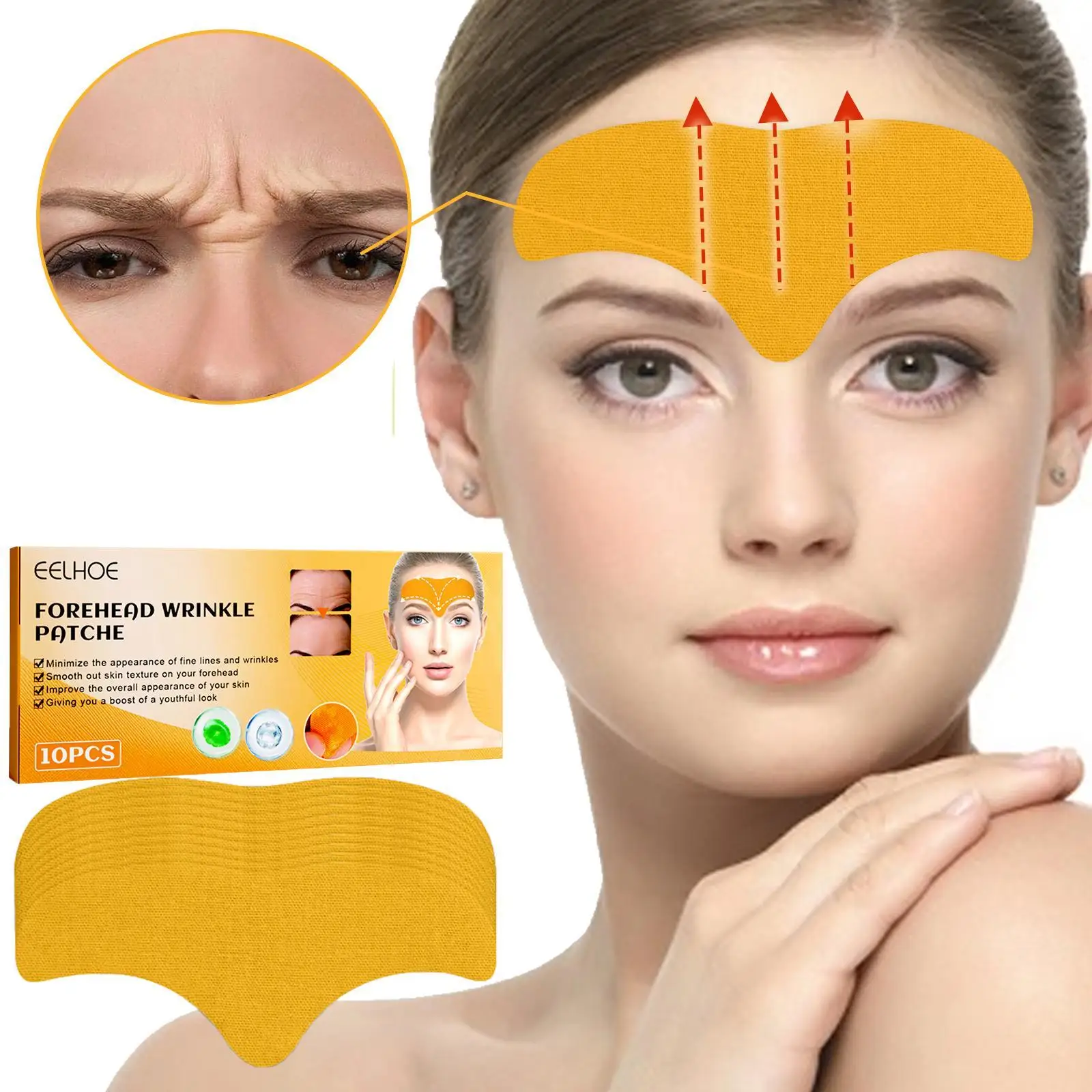 Forehead Wrinkle Patch Anti-Aging Smoothes Fine Lines Collagen Face Mask Anti-wrinkle Removal Gel Patch Face Skin Care Tools