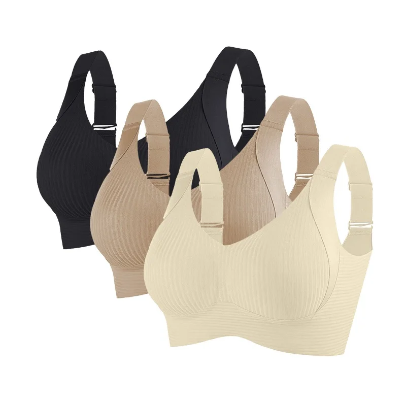 Push-Up Bras For Women Padded Non-wire Bra Seamless Underwear V-neck Tops Sexy Lingerie Adjust Shoulder Straps Intimates M-4XL - Image 6
