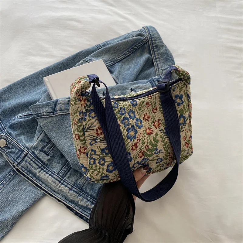 Casual Artistic Printing Underarm Niche Literary Niche Shoulder Fashion Bag Women 2025 New Tote Bag Only Beautiful Women Bag - Image 3