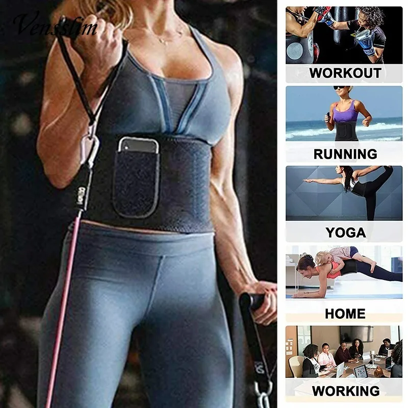 Vensslim Women Waist Trainer Belt with Pocket free adjustable Belly Trimmer Sauna Sweat Body Shaper Workout Girdle Shapewear - Image 5