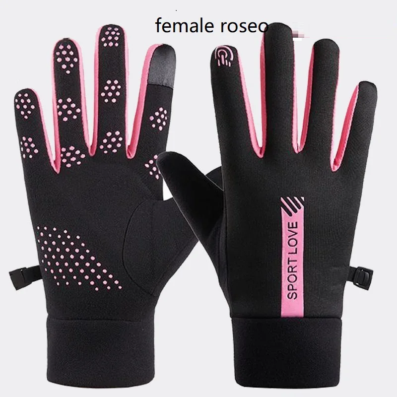 Womens Autumn and Winter Sports Warm Gloves Waterproof and Anti Slip Cycling Gloves Wind and Cold Resistant Outdoor Activity Glo - Image 9