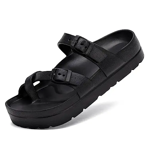 Evshine Fashion Eva Clogs Slippers With Arch Support Adjustable Light Thick Soles Beach Shoes Summer Platform Sandals For Women - Image 11