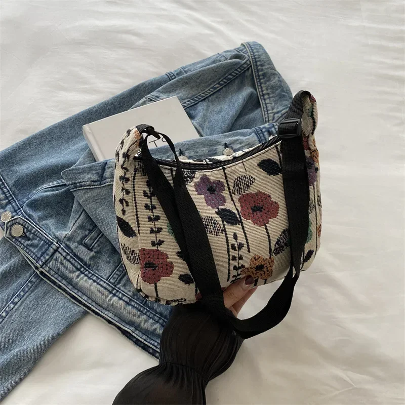 Casual Artistic Printing Underarm Niche Literary Niche Shoulder Fashion Bag Women 2025 New Tote Bag Only Beautiful Women Bag - Image 7