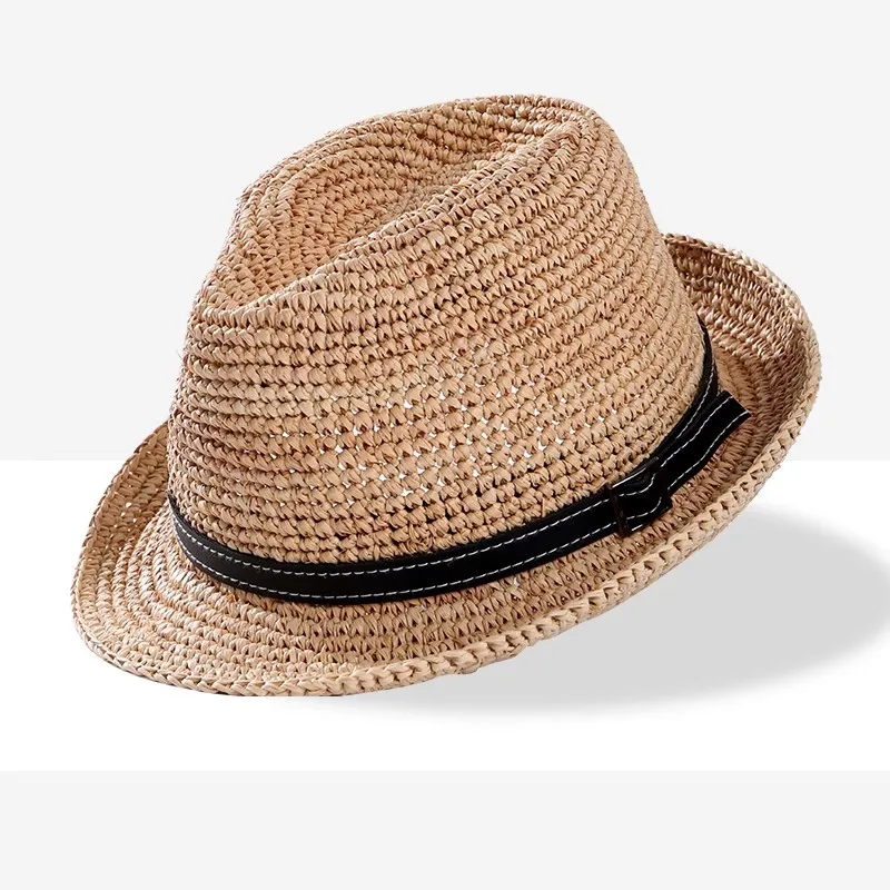 Big Size 60cm Natural Raffia Sun Hats for Man Woman Manual Woven Jazz Top Panama Straw Hat Summer Sun Protection Beach Hat - Image 8