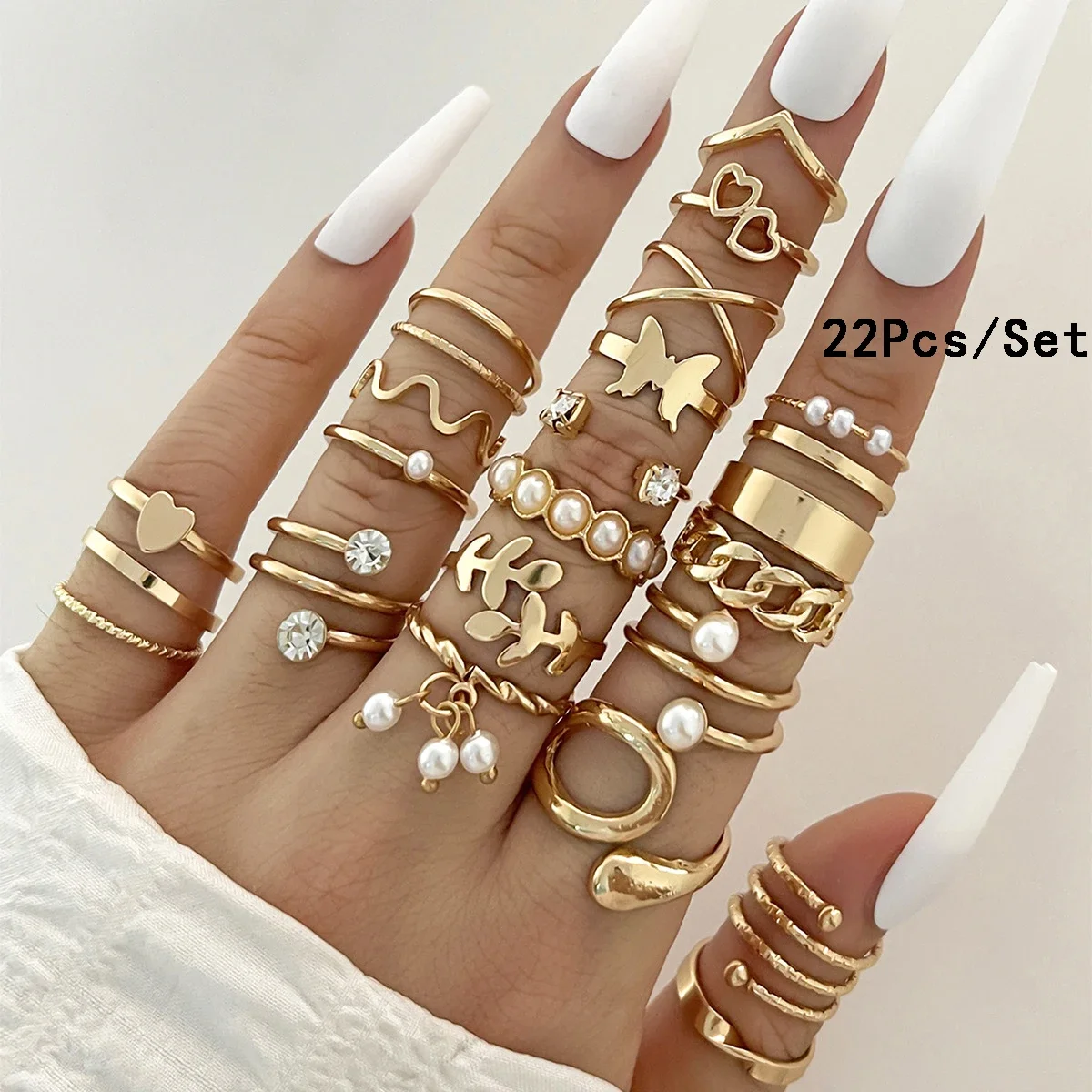 30Pcs Bohemian Geometric Knuckle Rings Set For Women Gold Silver Color Finger Ring Girls Fashion Party Jewelry Accessories - Image 23