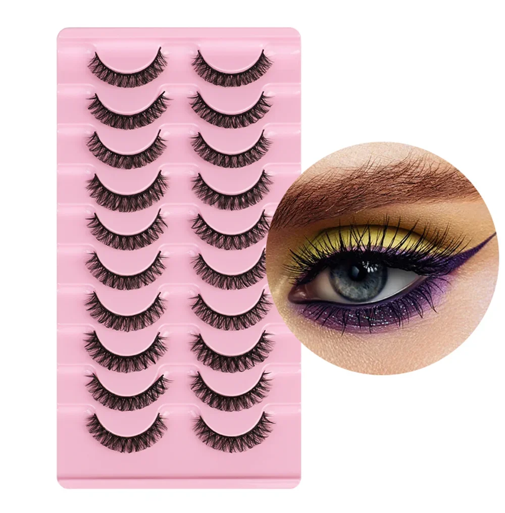 10Pairs Russian Strip Lashes Fluffy Mink Lashes 3D False Eyelashes Russian Volume Eyelashes Fake Eyelashes Makeup - Image 2