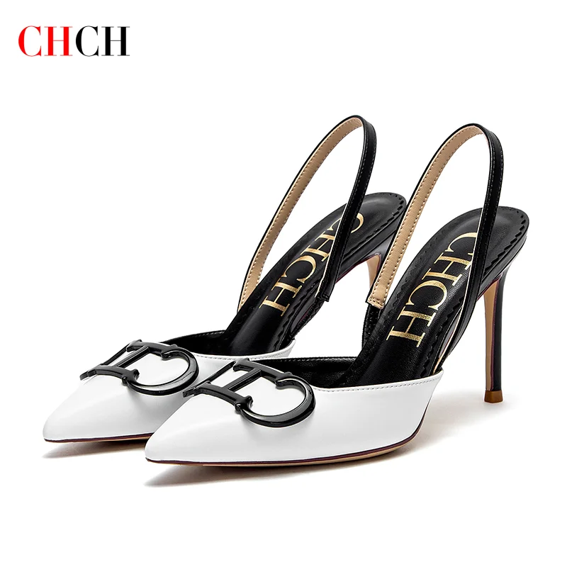 CHCH Women's High Heels 2025 Sharp tip Destiny Closed Toe Strappy Heels Sexy Wedding Bridal Party Dress Shoes 9cm - Image 2
