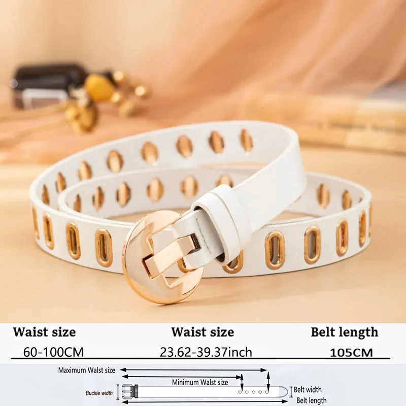 Fashion Women Belt Gold Buckle Belts For Women Waist Belts High Quality Waistband Luxury Ladies Brand For Pants Dresses DT004 - Image 8