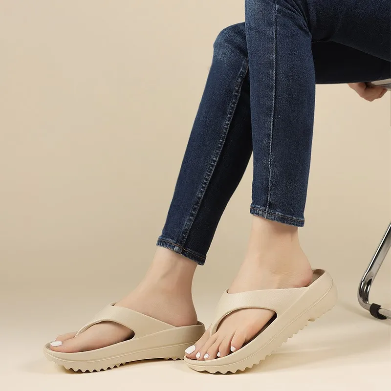 Asgard Summer Fashion Flip Flops For Women 2025 New Thick Soles Beach Sandals Comfort Soft Outdoor EVA Slippers Lafy Home Slides - Image 3
