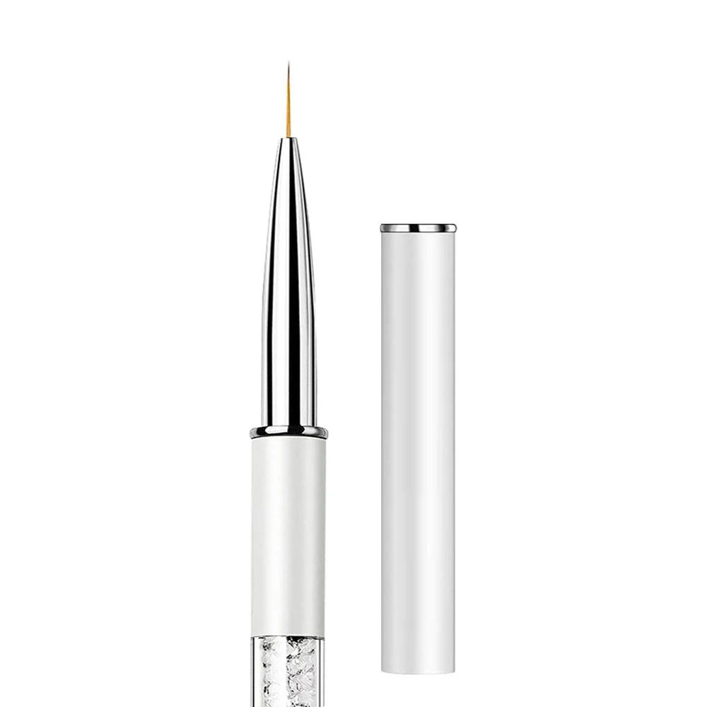 Nail Art Brushes 7/9/11mm Liner Brush with Shiny Diamond Handle & Caps, Gel Nail Painting Brush Nail Drawing Brushes - Image 9