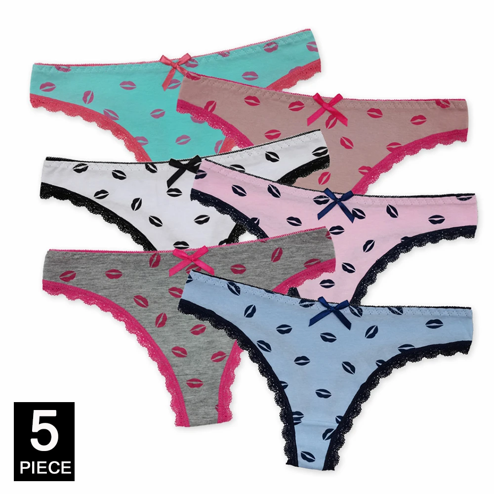 Ladies Sexy Lace Panties Women Thongs Breathable Low Waist Fashion G Strings Hollow Transparent Underwear Lingerie 5 pcs/lot - Image 12