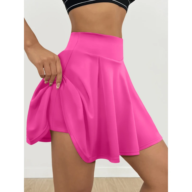 Female Half Body Skirt Hundreds of Skin Friendly Soft and Comfortable Pleated Skirt Casual Slim Solid Colour Skirt and Pants - Image 6