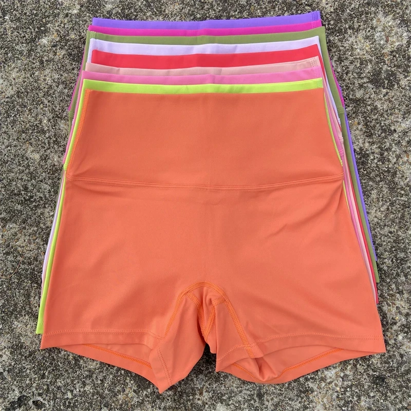 Sexy Solid Color Women Fitness Sport Short High Waist Athletic Yoga Short Leg Cycling Comprehensive Training Jogging Squat Proof - Image 2
