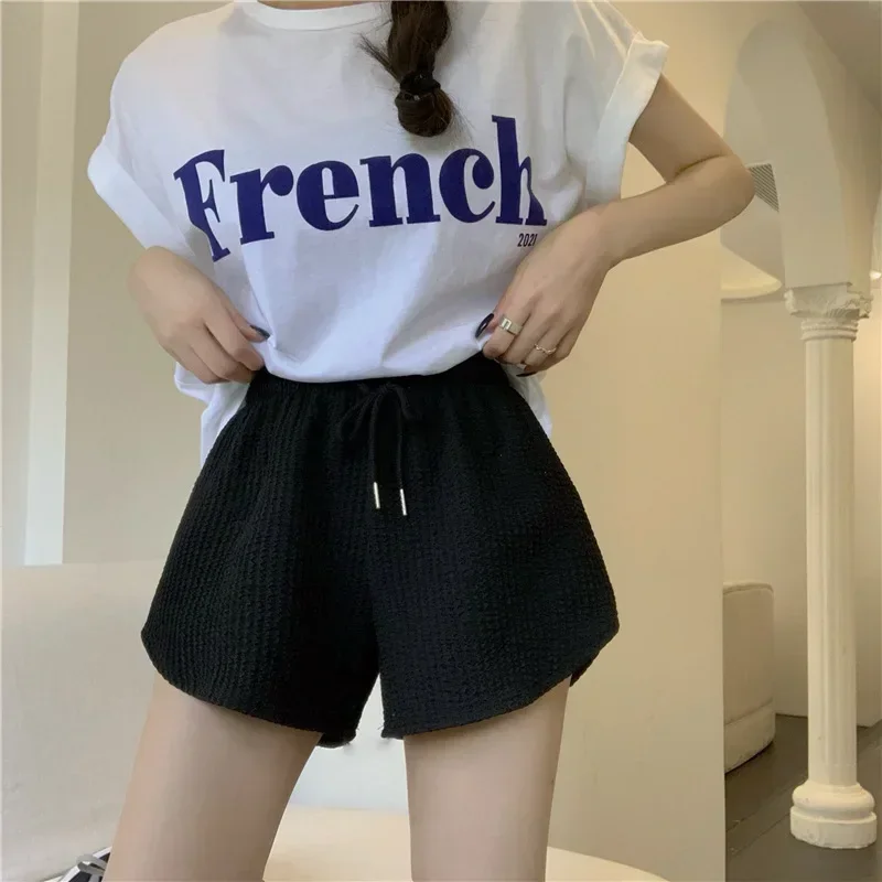 Women Gym Fitness Running Shorts Women's Summer Thin Style Loose Casual Large Size Wide Leg High Waist A-word Sports Hot Pants - Image 7