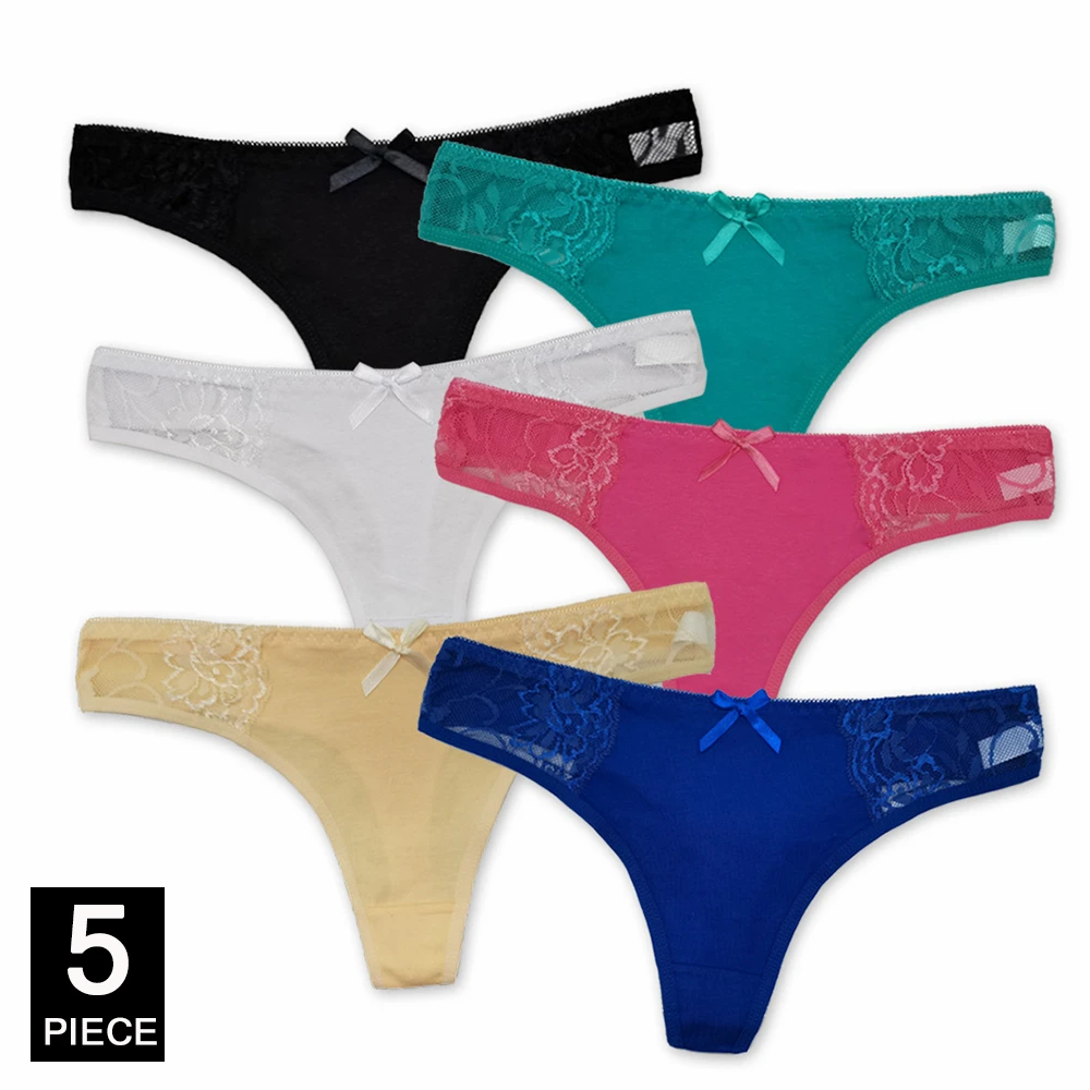 Ladies Sexy Lace Panties Women Thongs Breathable Low Waist Fashion G Strings Hollow Transparent Underwear Lingerie 5 pcs/lot - Image 10