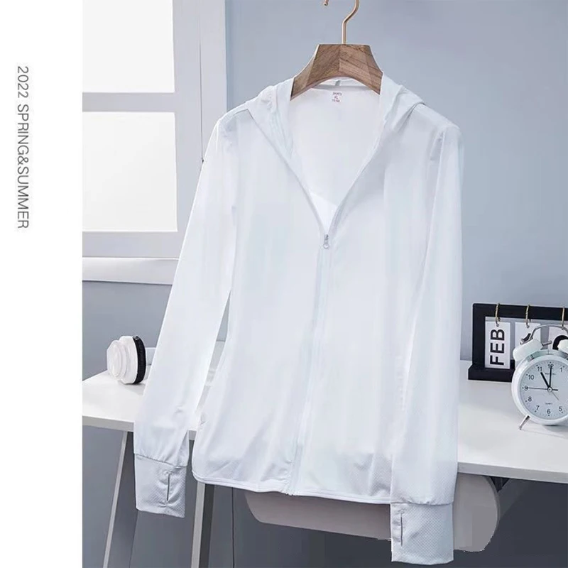 UPF50+ Sun Protection jacket women Ice Silk Hooded Coat for Summer Air Conditioning Clothing Breathable Solid Color - Image 15