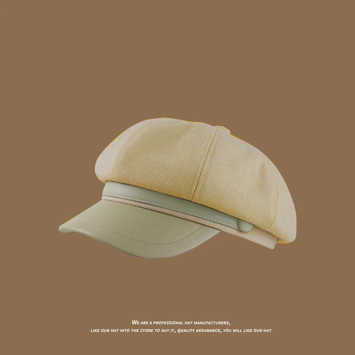 Panama Autumn and Winter Women's Warm Duck Tongue Beret Elegant Artistic Painter Octagonal Hat Cap H204 - Image 8