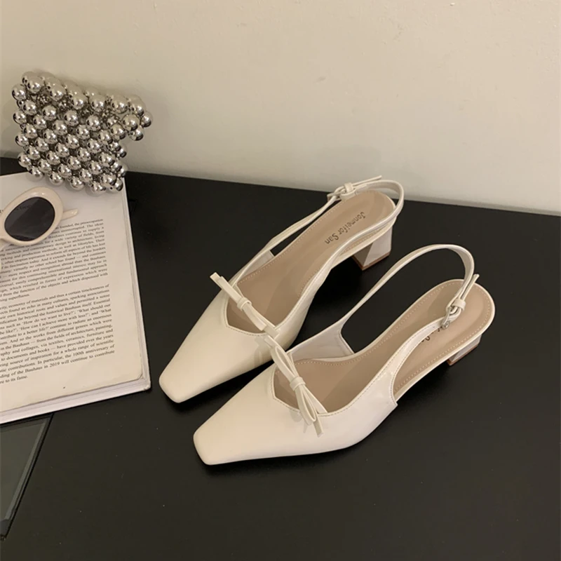 2025 Summer High Heel Women Sandals Fashion Square Toe Singbacks Pumps Stripper Party Female Sandalias - Image 10