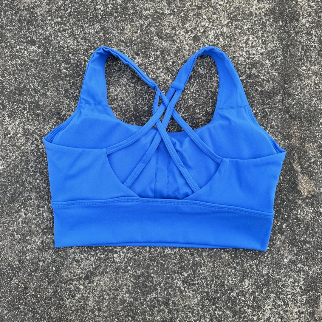 Solid Color Soft Tight Gym Yoga Underwear high strength shockproof Women Cross Back Fitness Bra Sport Top Comprehensive Butter - Image 4