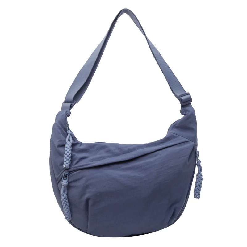 Leisure Crossbody Hobo Bag with Large Capacity Versatile and Niche Design Nylon Shoulder Bag Student Class Mailman Bag - Image 13