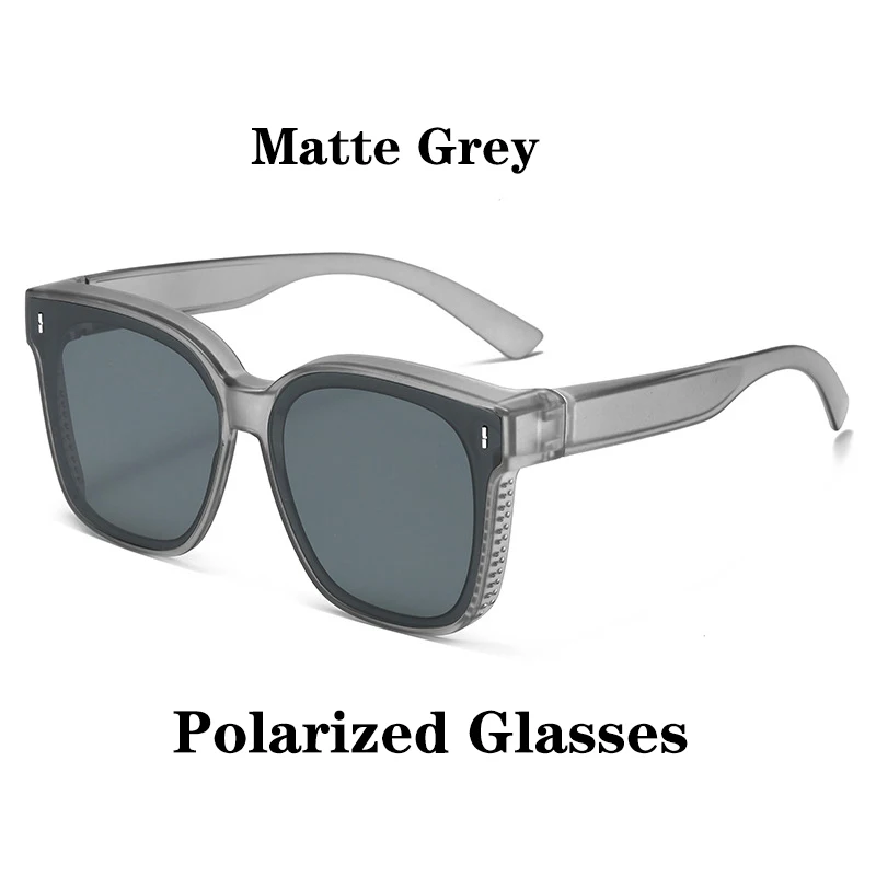 Fashion Square Polarized Sunglasses Cover Over Myopia Prescription Glasses Portable Men Women Vintage Fishing Driving Eyewear - Image 10