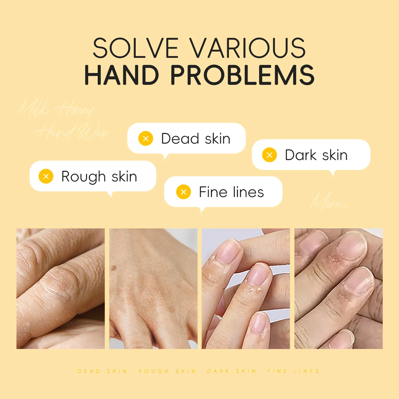 30/120g Honey Wax Hand Cream Moisturizing Whitening Exfoliating Smoothing Firming Nourishing Hydrating Gel Hands Care Products - Image 2