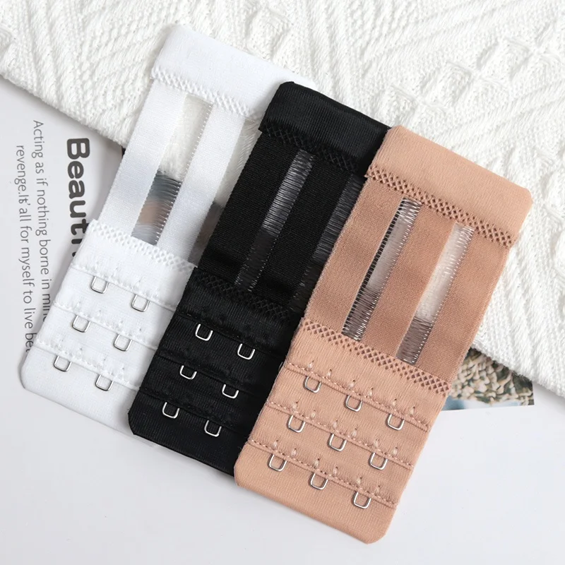 3 Pieces 3 Rows with 3 Hook Extension Straps Comfortable Adjustable Bra Band Women Lingerie Underwear Bra Extender Accessories - Image 3