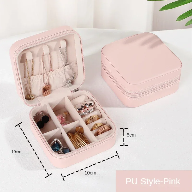 Jewelry Organizer Display Travel Jewelry Case Boxes Portable Jewelry Box Leather Storage Joyeros Organizador De Joyas - Image 12