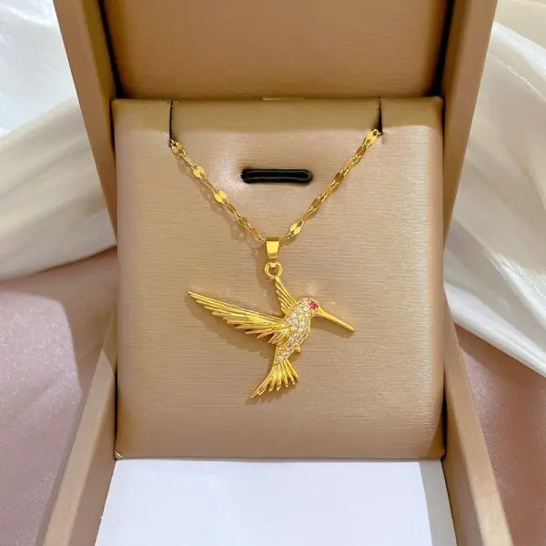 Exquisite Micro Inlaid Zircon Butterfly Tassel Necklace For Women Stainless Steel Moon Butterfly Flower Clavicle Choker Jewelry - Image 16