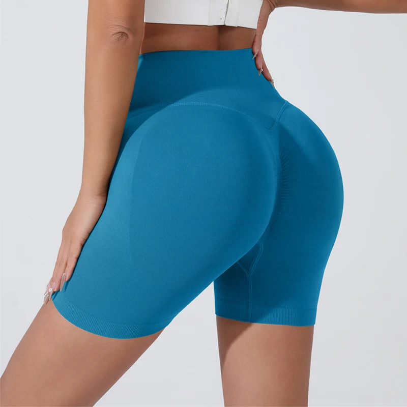Women's High-Waist Breathable Yoga Shorts for Summer Running Short Tights Leggings Cycling Workout Gym Shorts Sports Shorts - Image 2