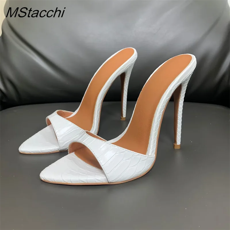 Super-high Heel Slippers Women Shoes Summer Peep Toe Mixed Colors Stiletto Sandals Sexy Party Ladies Shoes Luxury Woman Pumps - Image 21