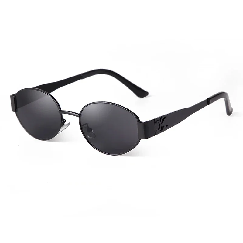 Retro Metal Frame Pilot Oval Sunglasses Women Men Brand Designer Vintage Round Sun Glasses Luxury 90s Green Lens Shades Male UV - Image 10