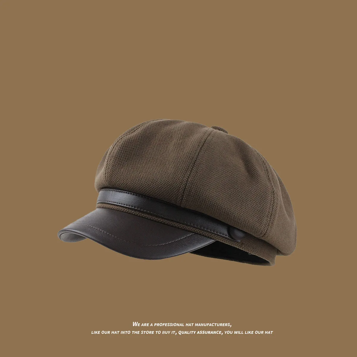 Panama Autumn and Winter Women's Warm Duck Tongue Beret Elegant Artistic Painter Octagonal Hat Cap H204 - Image 5