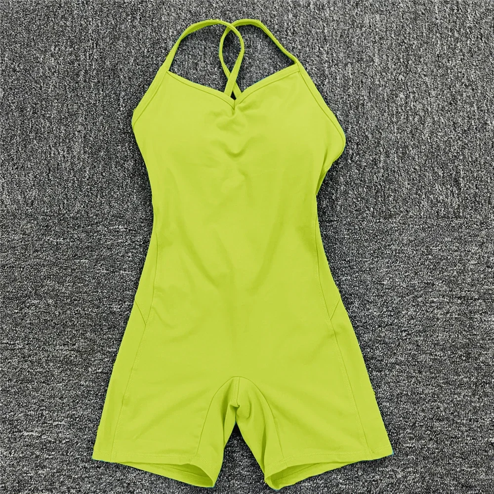 Women Athleisure Fitness Bodysuit 2025 Backless One Piece Yoga Jumpsuit Sports Gym Workout Clothes for Women Tights Active Wear - Image 35