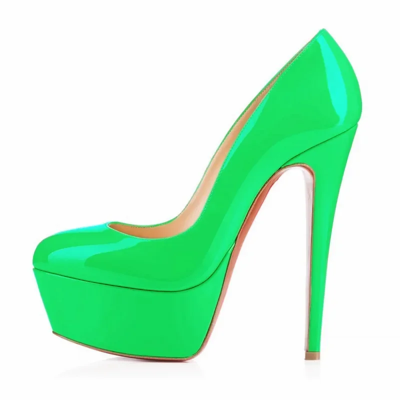 New Women Pumps Extremely High Heels Shoes14cm Sexy Patent Leather Woman Wedding Party Shoes Platform Stiletto Red 817-9PA - Image 8
