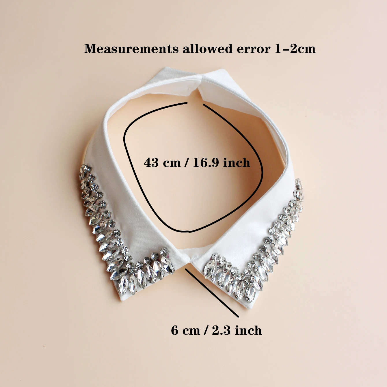 Retro rhinestone false collar. Luxurious beaded and shiny in spring, summer, autumn and winter. Handmade with nailed beads. Retr - Image 6