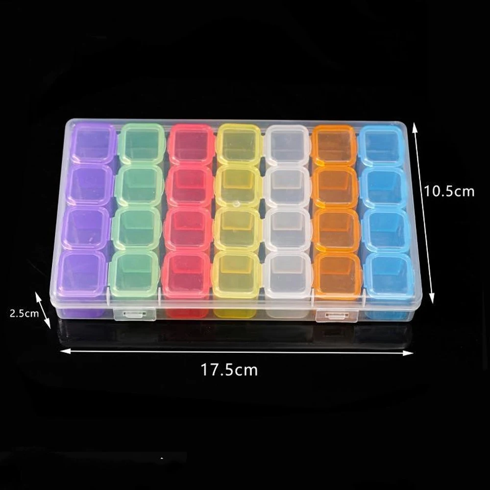 28 Grid Rectangle Plastic Jewelry Box Compartment Storage Box Case Jewelry Earring Bead Craft Display Container Organizer - Image 11