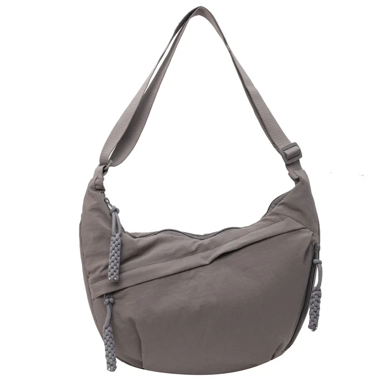 Leisure Crossbody Hobo Bag with Large Capacity Versatile and Niche Design Nylon Shoulder Bag Student Class Mailman Bag - Image 14