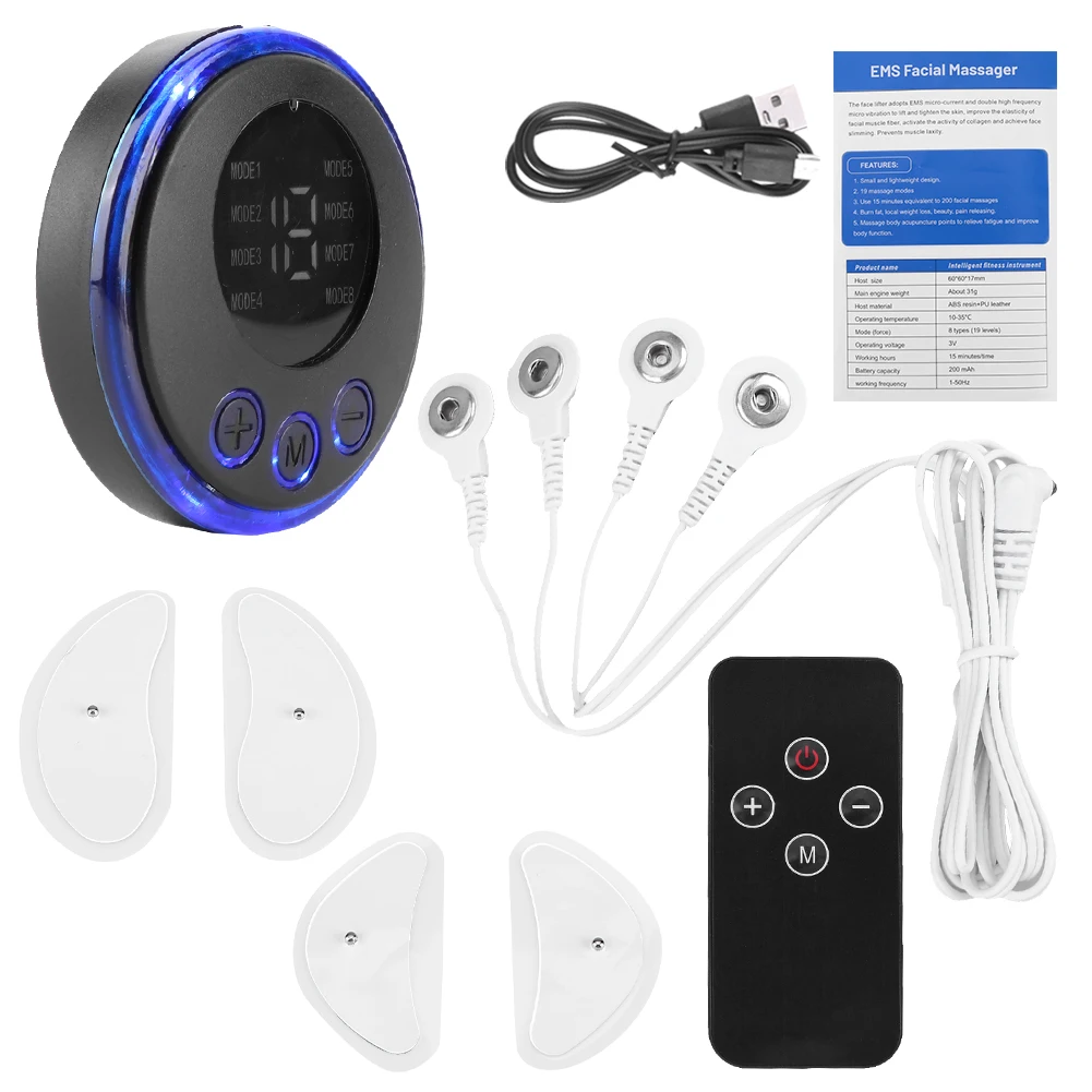 EMS Facial Massager Current Muscle Stimulator Anti-Wrinkle Facial Lifting Device USB Charging 8 Modes 19 Levels for Women - Image 8