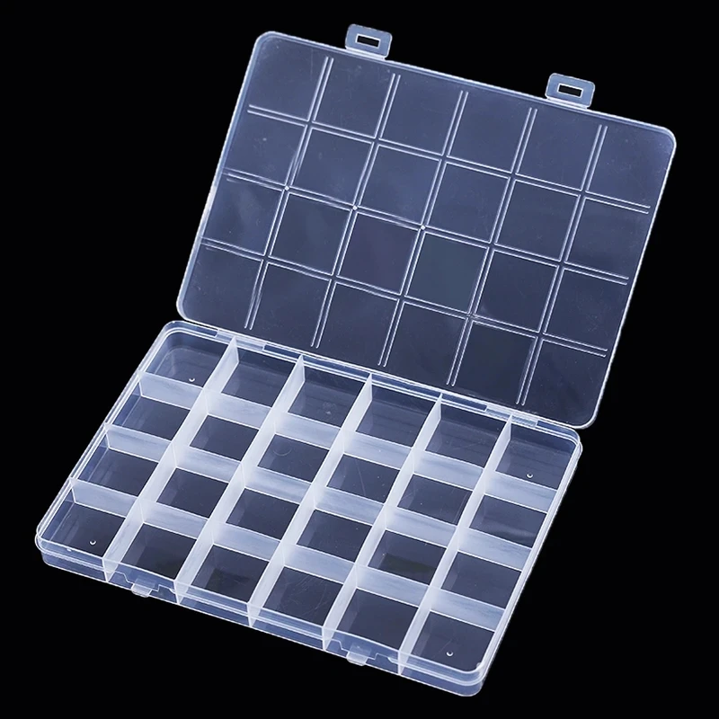 28 Grid Rectangle Plastic Jewelry Box Compartment Storage Box Case Jewelry Earring Bead Craft Display Container Organizer - Image 12