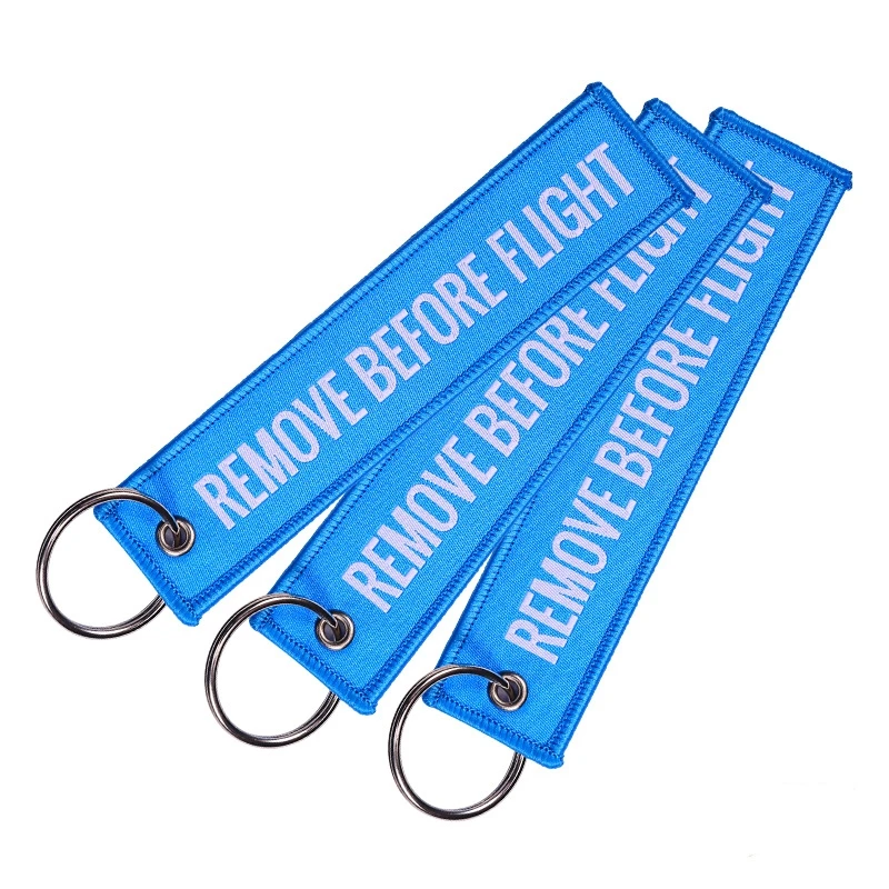 1/2/3Pcs Remove Before Flight Woven Key Chain Special Luggage Label Red Chain Keychains for Aviation Gifts - Image 4