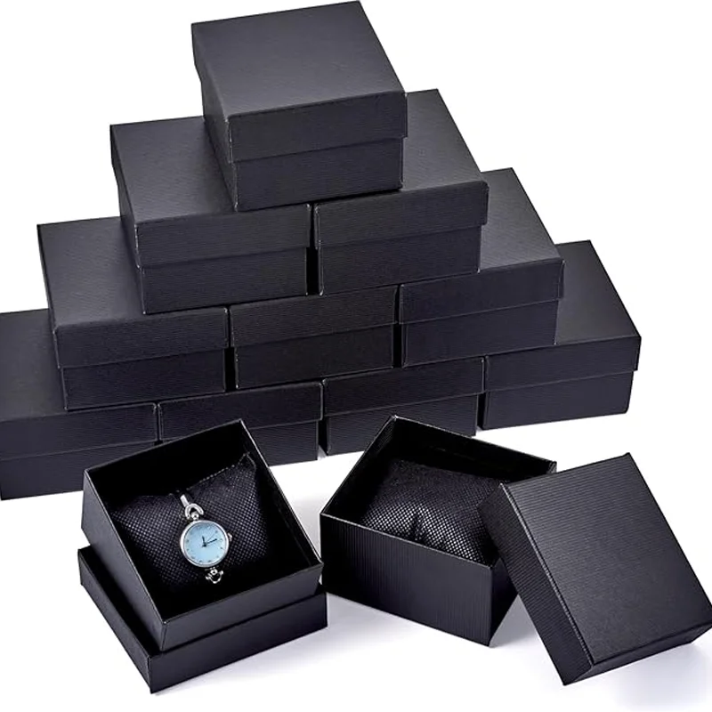 5-30pcs Packaging and Display Watch Boxes Gifts Black Red Blue Paper Storage Box Bracelet Paper Wholesale Jewelry Accessories - Image 8