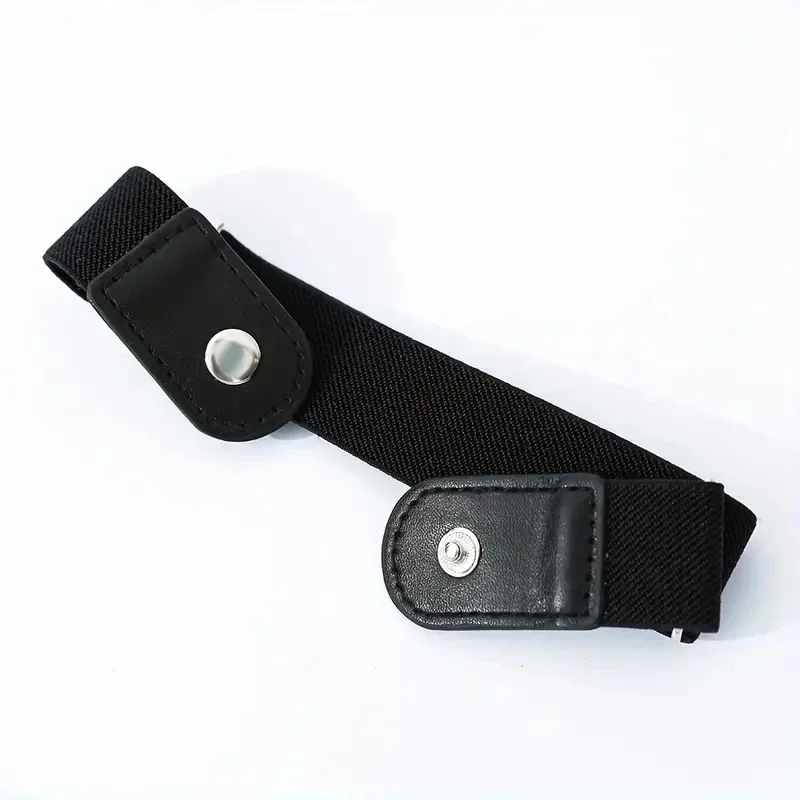 2pcs/set No Buckle Elastic Belt For Women Men Unisex Stretch Belt For Pants Jeans Casual Buckle Free Adjustable Invisible Belt - Image 5