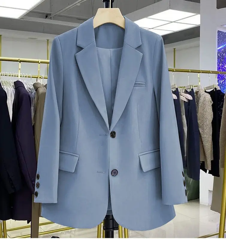 2024 New Red Suit Coat Women's Korean Style Loose Single Breasted Blazers Office Female Temperament Blazers Jacket Outwear Tops - Image 6